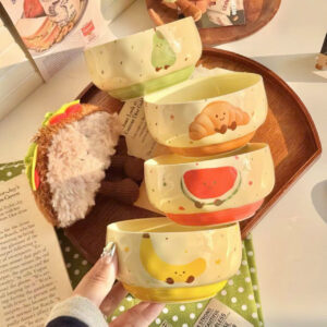 SET 4 BÁT SỨ HOẠ TIẾT TRÁI CÂY 270313